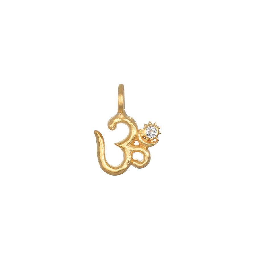 Gold-Plated Universal Om Mantra Charm- Origin & Awareness