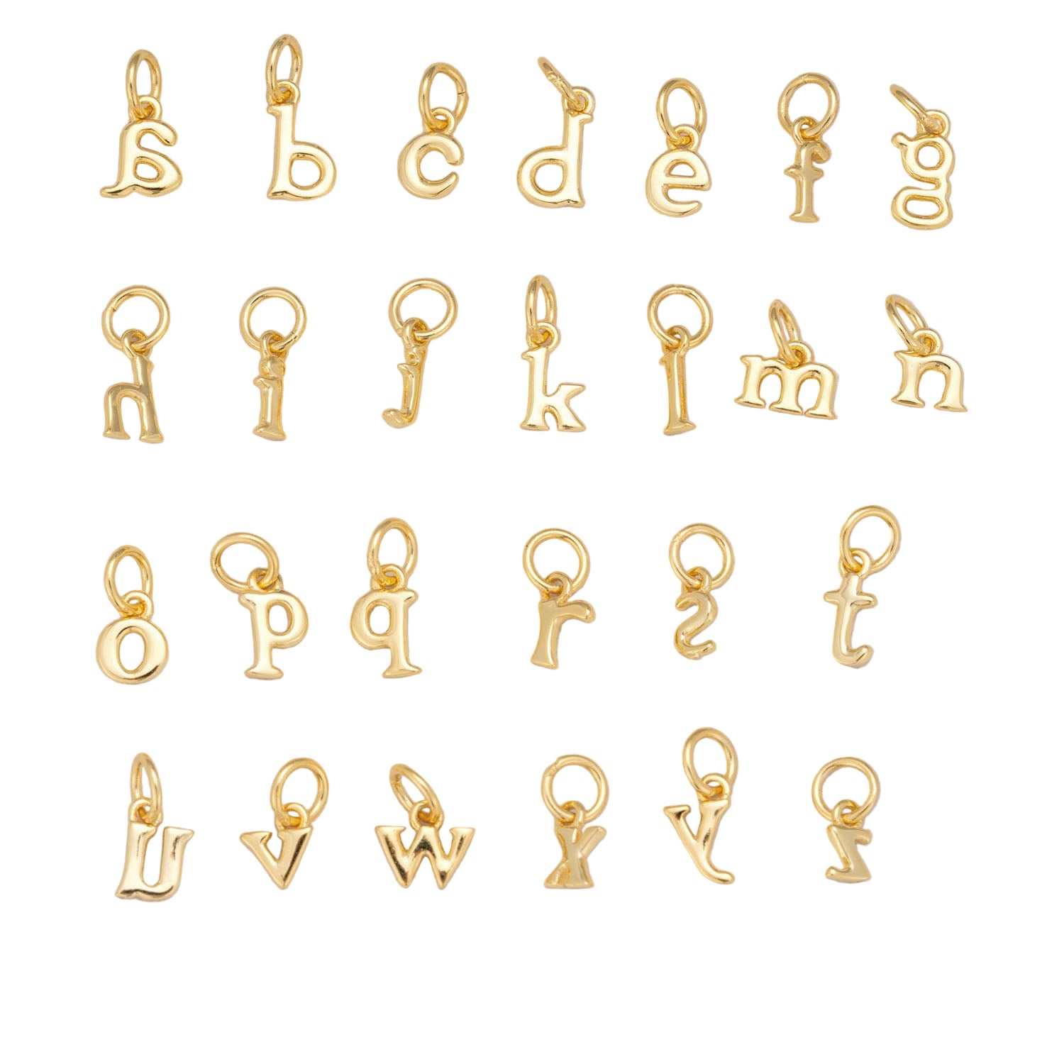 Sterling Silver Personalized Gold-Plated Charm -  Letters