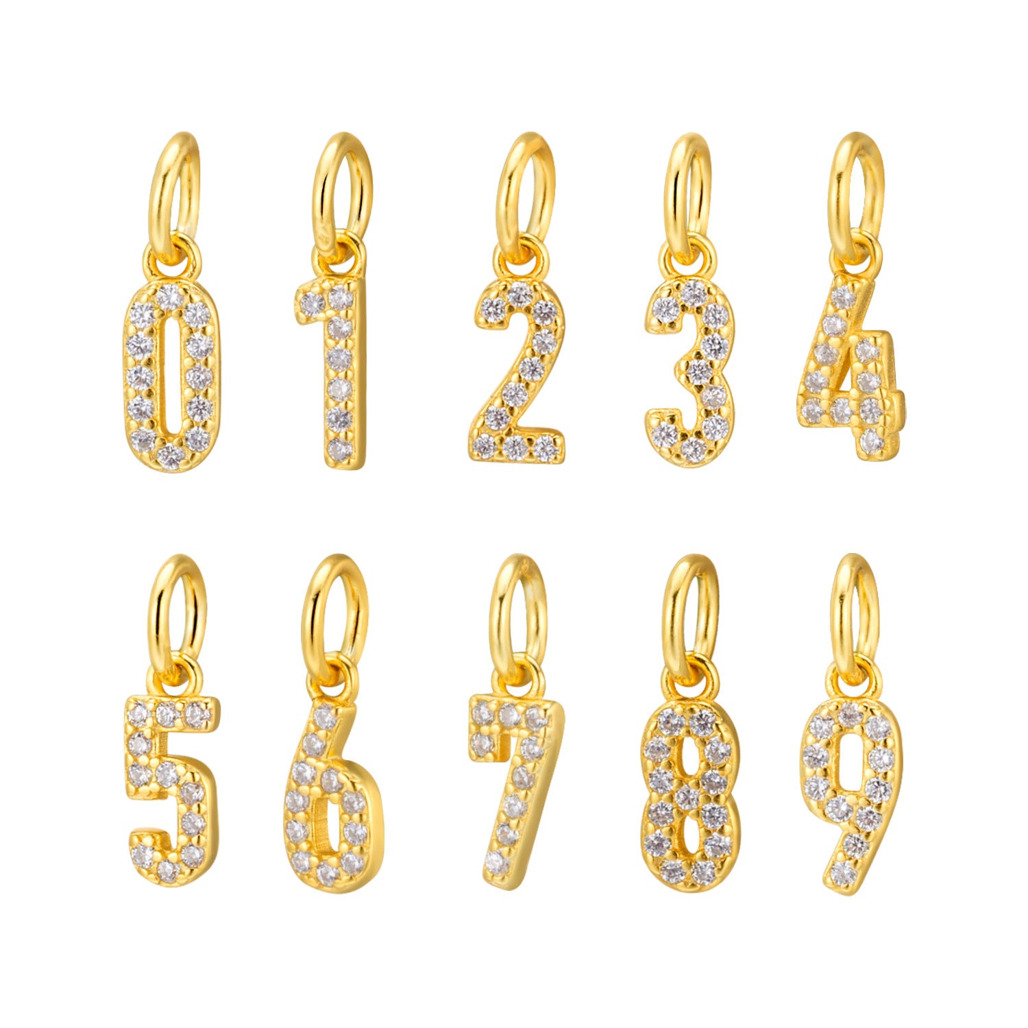 Sterling Silver Personalized Gold-Plated Zodiac Talisman Necklace - Lucky Numbers